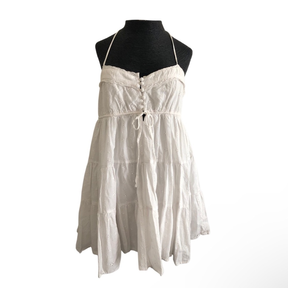 Lulu's White Eyelet Mini Dress